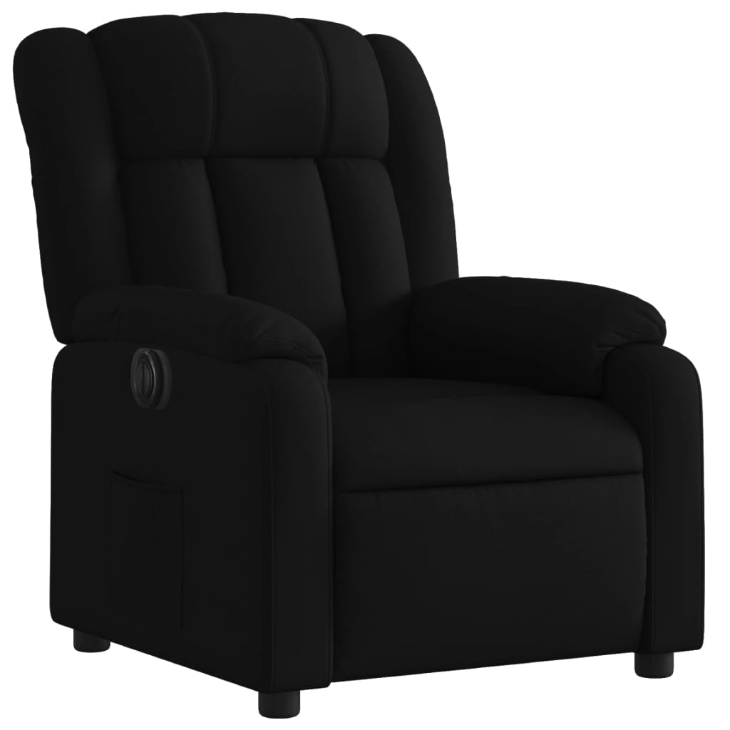 Fauteuil inclinable électrique Noir Tissu