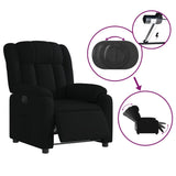 Fauteuil inclinable électrique Noir Tissu