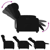 Fauteuil inclinable électrique Noir Tissu