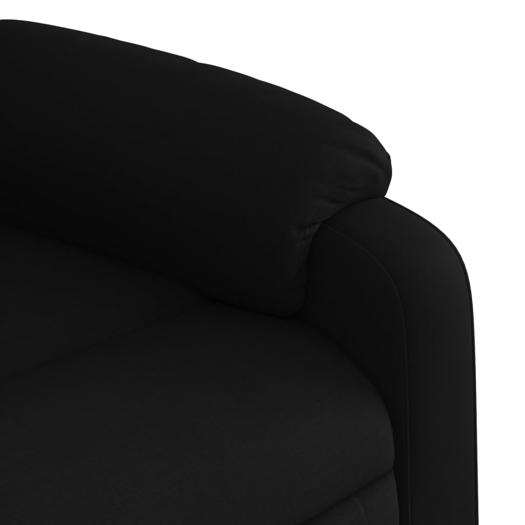 Fauteuil inclinable électrique Noir Tissu