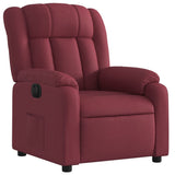 Fauteuil inclinable électrique Rouge bordeaux Tissu