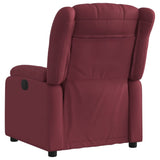 Fauteuil inclinable électrique Rouge bordeaux Tissu