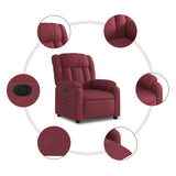 Fauteuil inclinable électrique Rouge bordeaux Tissu