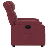 Fauteuil inclinable électrique Rouge bordeaux Tissu