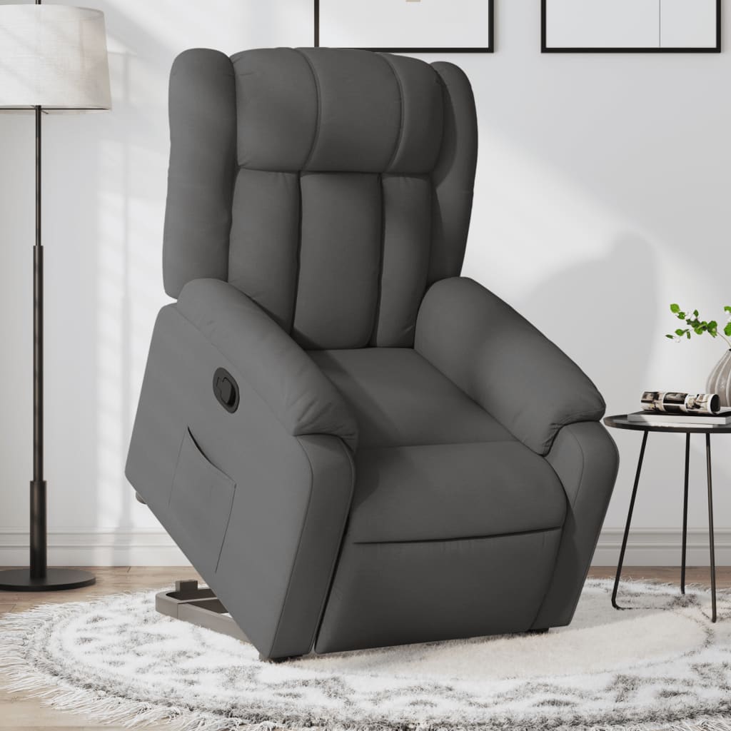 Fauteuil inclinable Gris foncé Tissu