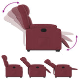 Fauteuil inclinable rouge bordeaux tissu