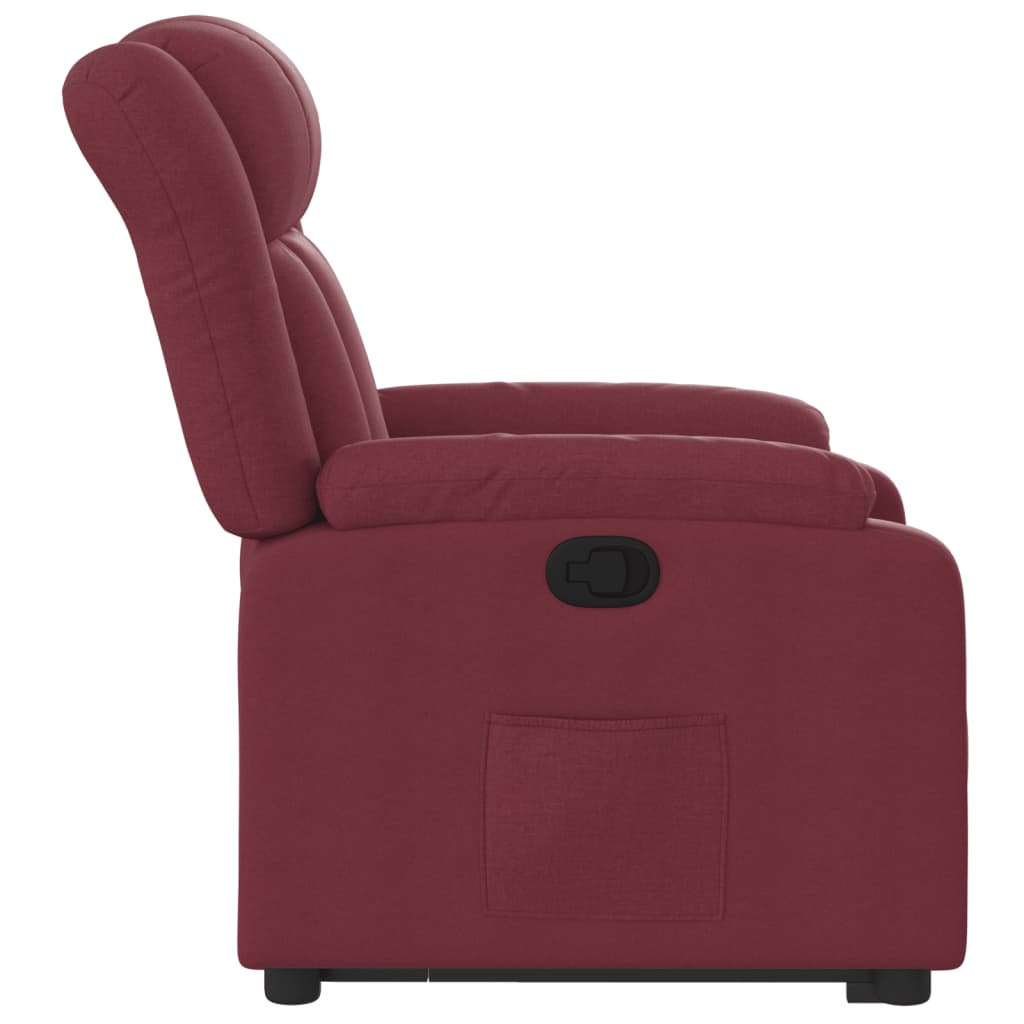 Fauteuil inclinable rouge bordeaux tissu