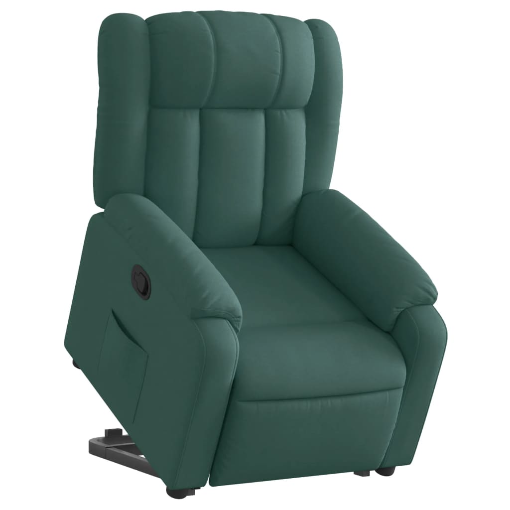 Fauteuil inclinable vert foncé tissu