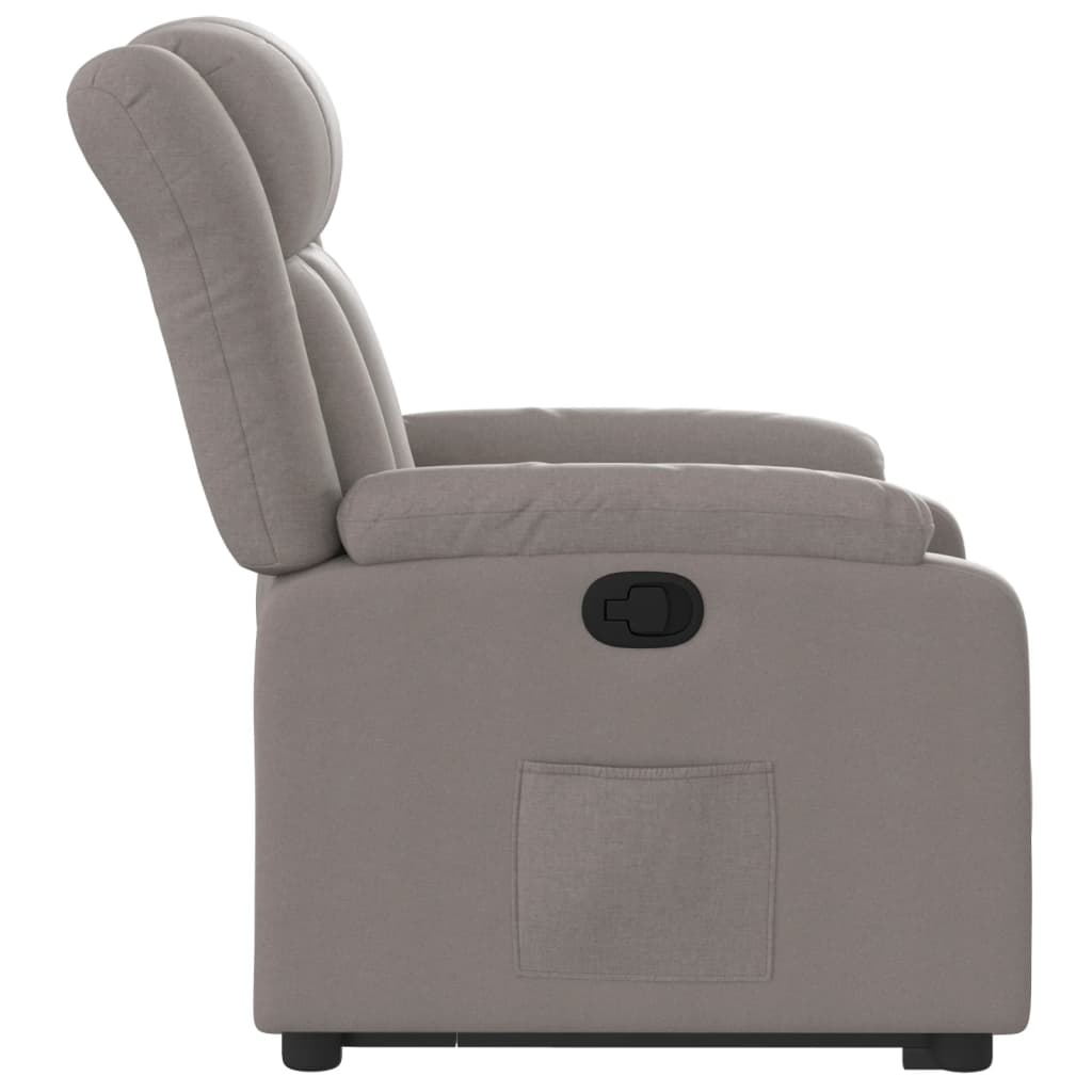 Fauteuil inclinable taupe tissu