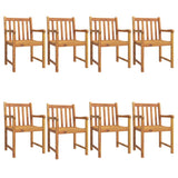 Chaises de jardin lot de 8 56x55,5x90 bois massif d'acacia