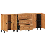 Armoires latérales 3 pcs 60x33x75 cm bois massif d'acacia