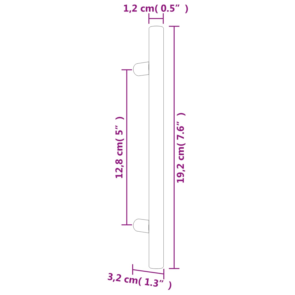 Poignées d'armoire 10 pcs doré 128 mm acier inoxydable