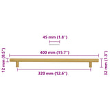 Schrankgriffe 5 Stück Gold 320 mm Edelstahl