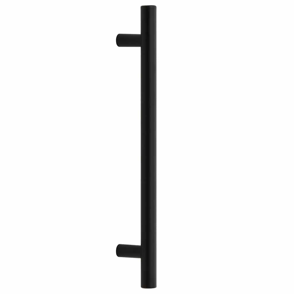 Poignées d'armoire 10 pcs noir 160 mm acier inoxydable