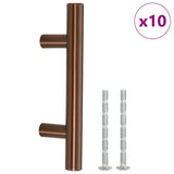 Poignées d'armoire 10 pcs bronze 64 mm acier inoxydable