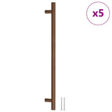 Poignées d'armoire 5 pcs bronze 320 mm acier inoxydable