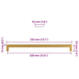 Schrankgriffe 5 Stück Gold 320 mm Edelstahl