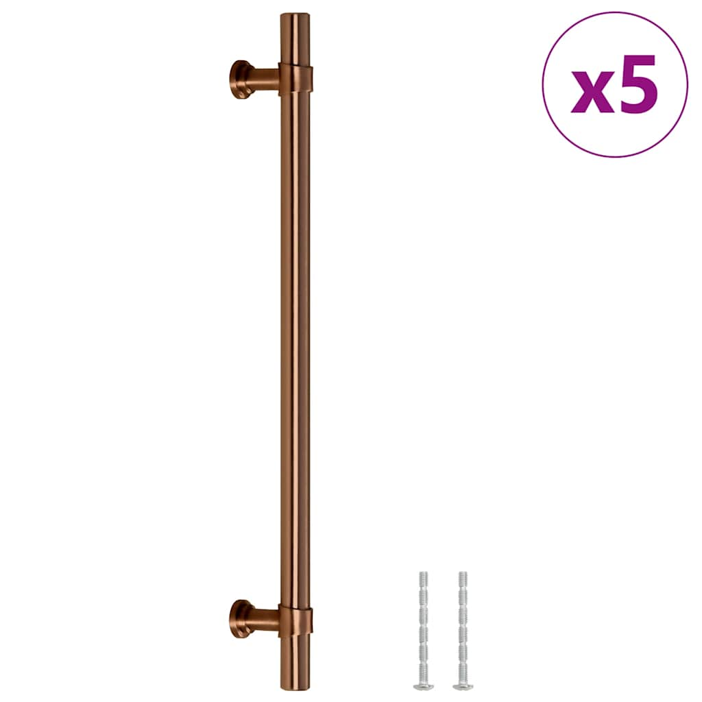 Poignées d'armoire 5 pcs bronze 192 mm acier inoxydable