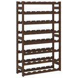 Bottle rack for 56 bottles brown solid pine wood