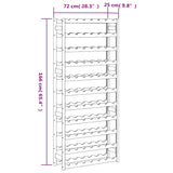 Casier à bouteilles pour 77 bouteilles marron bois pin solide