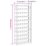 Casier à bouteilles pour 77 bouteilles noir bois pin solide