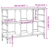 Buffet sonoma gris 102x32x73,5 cm bois d'ingénierie