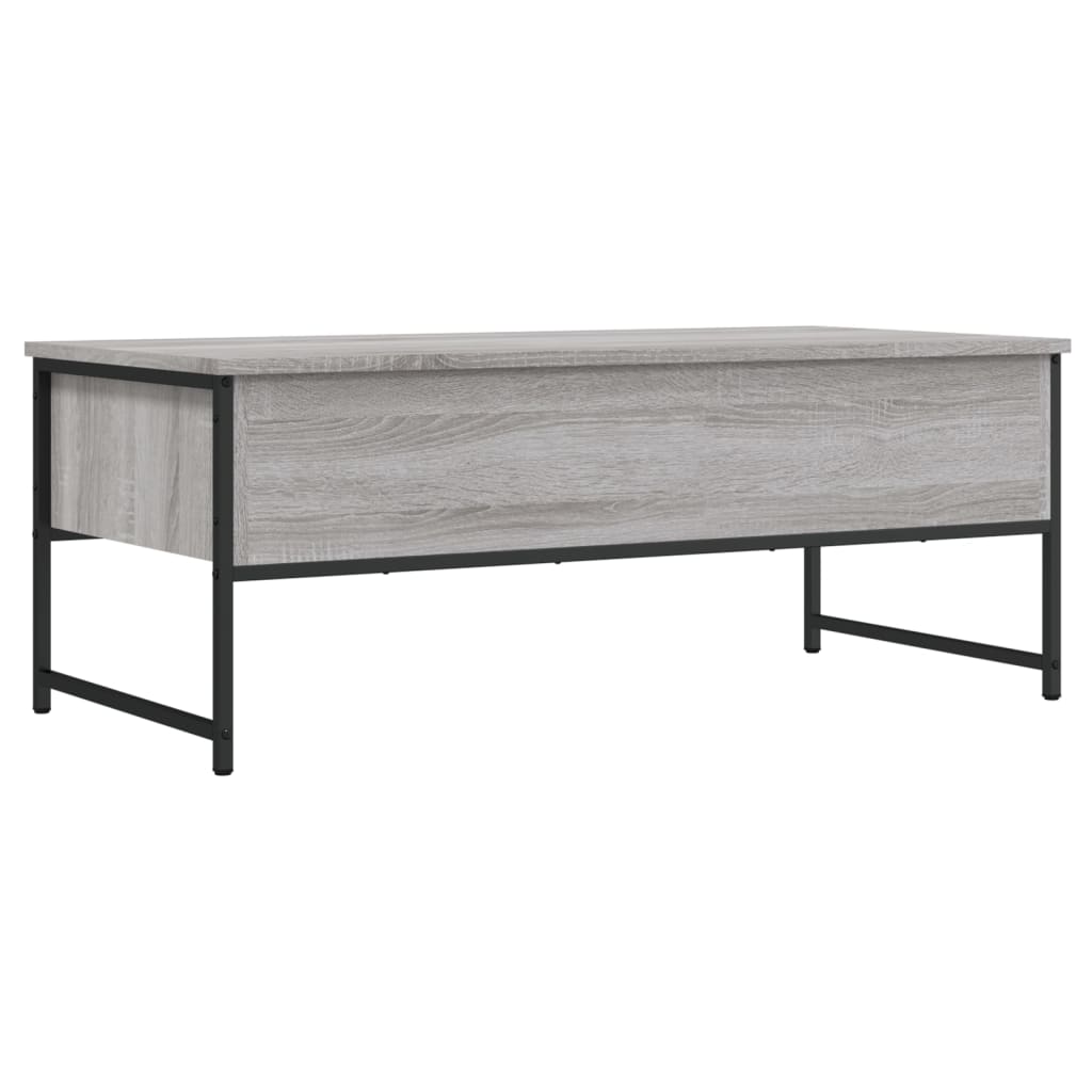 Table basse sonoma gris 101x49x39,5 cm bois d'ingénierie