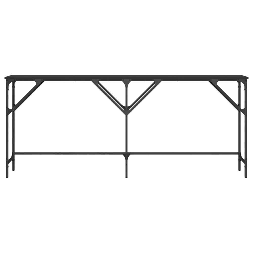 Schwarzer Konsolentisch 180x29x75 cm, Holzwerkstoff