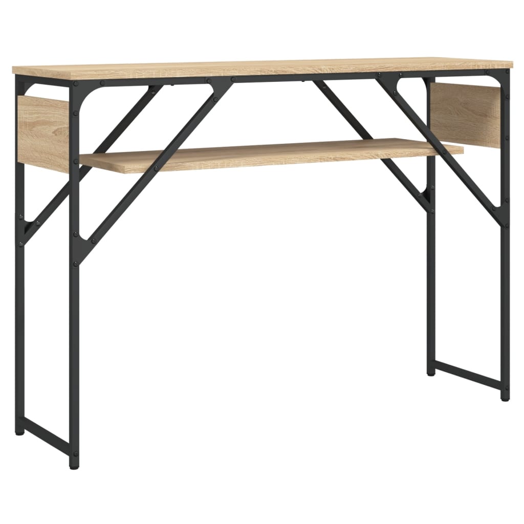 Table console avec étagère chêne sonoma 105x30x75 cm