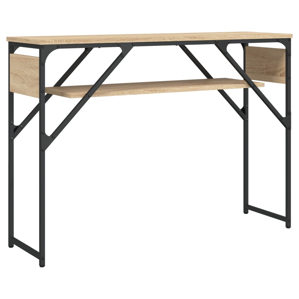 Table console avec étagère chêne sonoma 105x30x75 cm