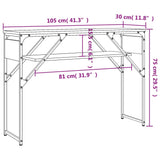 Table console avec étagère chêne sonoma 105x30x75 cm