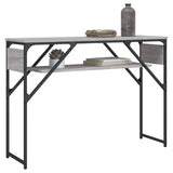 Table console avec étagère sonoma gris 105x30x75 cm