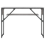 Table console avec étagère sonoma gris 105x30x75 cm