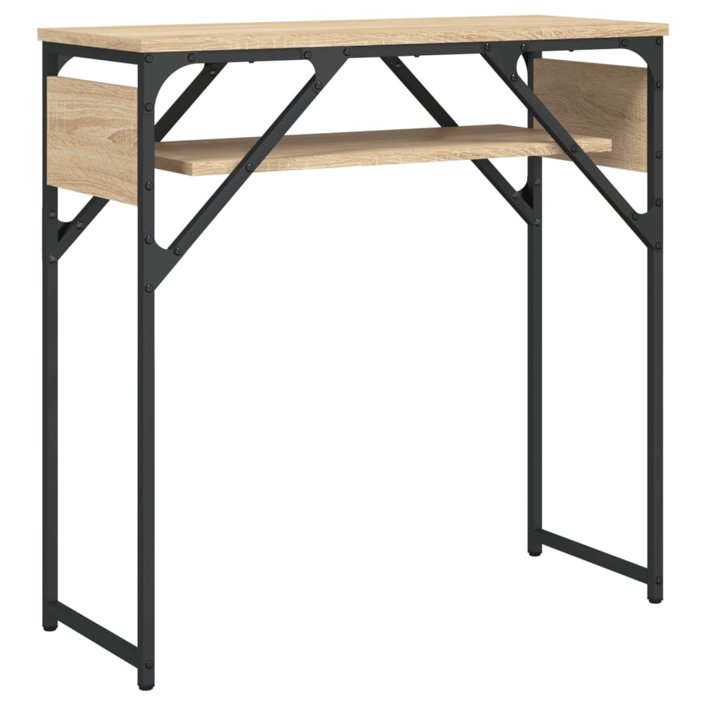 Table console avec étagère chêne sonoma 75x30x75 cm