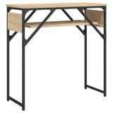 Table console avec étagère chêne sonoma 75x30x75 cm