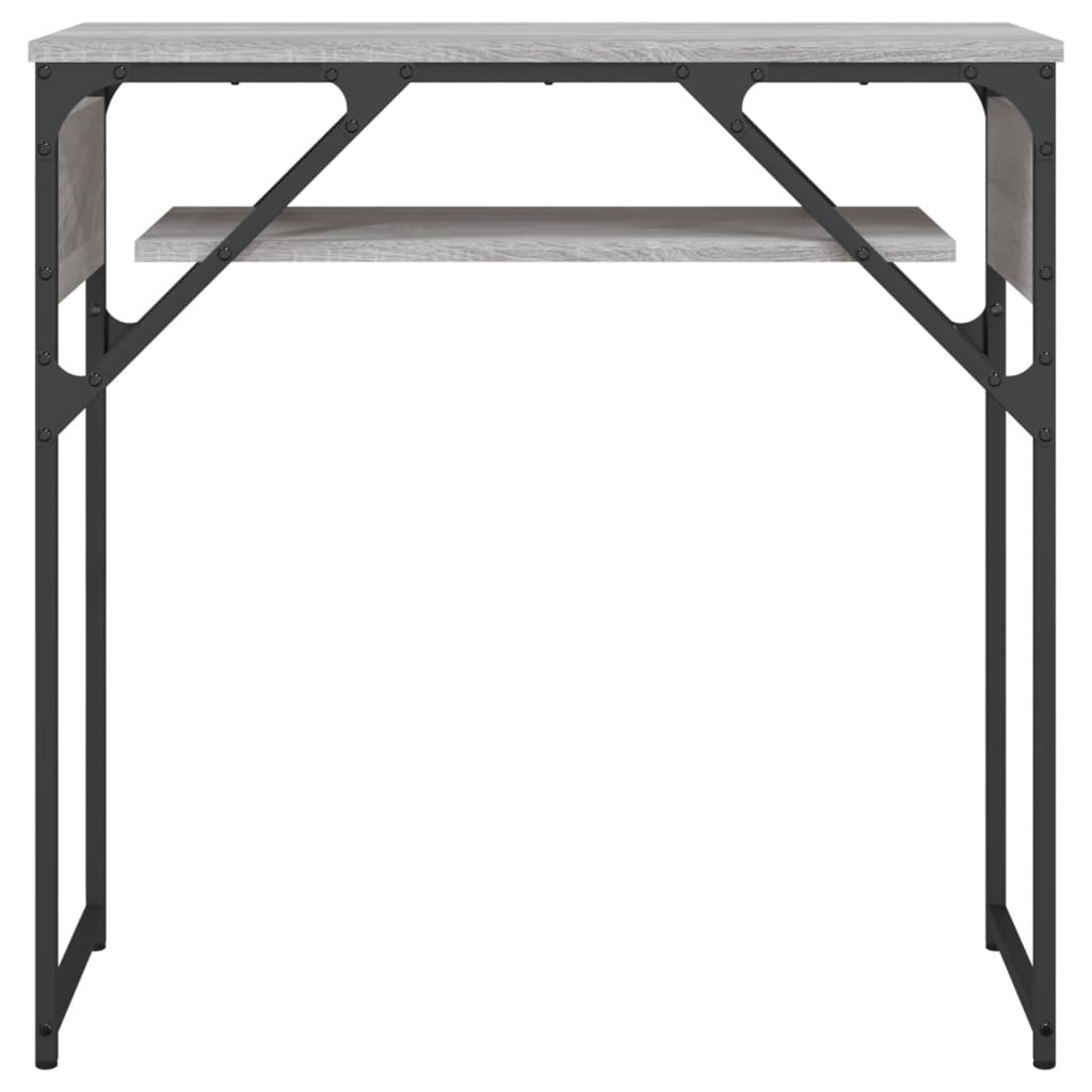 Table console avec étagère sonoma gris 75x30x75 cm