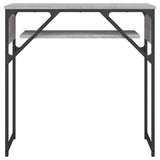 Table console avec étagère sonoma gris 75x30x75 cm