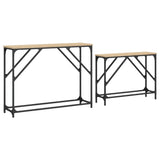 Tables console gigognes 2 pcs chêne sonoma bois d'ingénierie