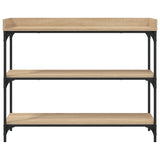 Table console avec étagères chêne sonoma 100x30x80 cm