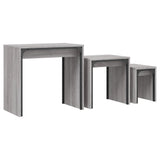 Tables basses gigognes 3 pcs sonoma gris bois d'ingénierie