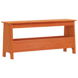 Banc d'entrée cire marron 100x28x45 cm bois de pin massif