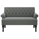 Bench with dark gray backrest 120x62x75.5 cm fabric