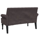 Banc avec dossier marron foncé 120x62x75,5 cm tissu