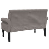 Banc avec dossier taupe 120x62x75,5 cm tissu