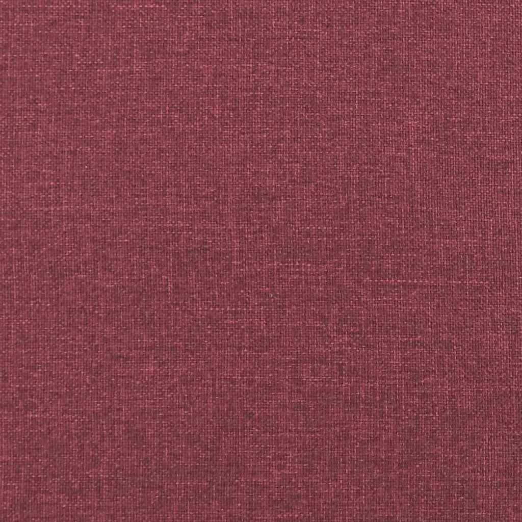 Banc avec dossier rouge bordeaux 120x62x75,5 cm tissu