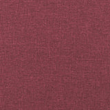 Banc avec dossier rouge bordeaux 120x62x75,5 cm tissu