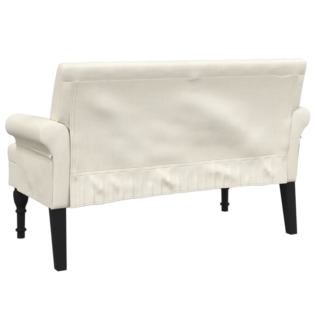 Banc avec dossier 120x62x75,5 cm lin