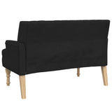 Banc avec coussins noir 113x64,5x75,5 cm tissu