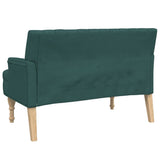 Banc avec coussins vert foncé 113x64,5x75,5 cm tissu