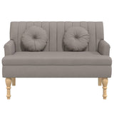 Banc avec coussins taupe 113x64,5x75,5 cm tissu